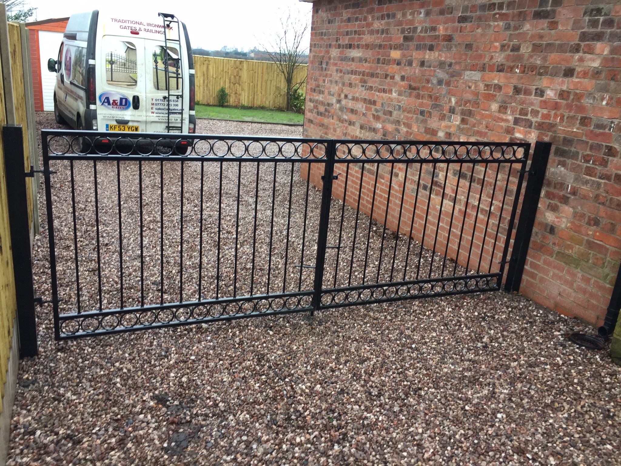 Flat top double gates stokeonTrent A&D Gates
