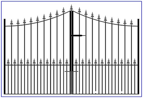 gothic plain driveway gates