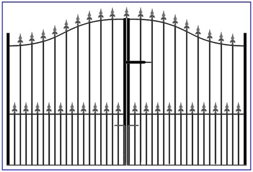 windsor plain double driveway gates