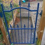 Blue single garden gate