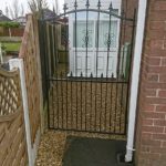 single wrought iron gate